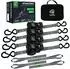 LuxusKollektion Automatik-Spanngurt mit S-Haken und Soft-Loops, 3,6m x 25mm, grau, 4er-Set