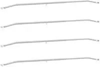 vidaXL Planehalterung f&uuml;r Anh&auml;nger 4 Silber 136-218 cm Aluminium