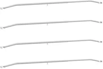 vidaXL Planehalterung für Anhänger, 4 Stück, Aluminium, silber, 136-218cm (42020524)