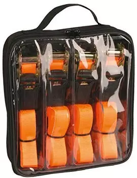 Kerbl Spanngurt-Set mit Ratsche 4-tlg. 25mm x 5m 500kg orange (37991)