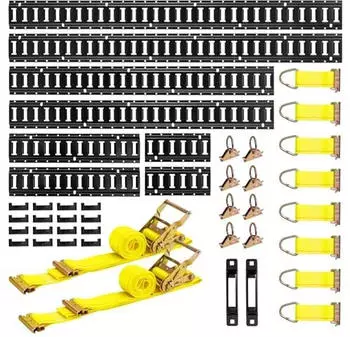 VEVOR E-Track-Zurrschienen-Set, 8er-Pack (1,5/1,2/0,6/0,3m), 36-tlg.