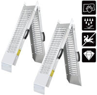 2x Auffahrrampen 400kg Klappbar Laderampe Verzinkter Stahl Rutschfeste Oberfl&auml;che