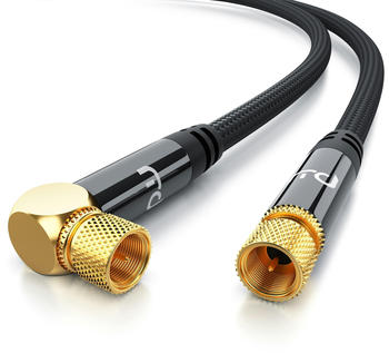 Primewire HDTV SAT-Kabel F-Stecker 90&deg; 135dB Braiding 1m