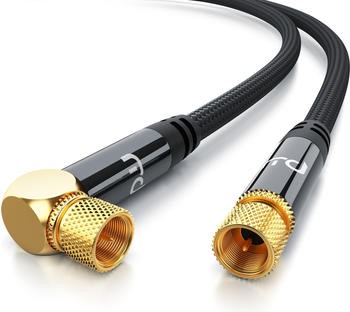 Primewire HDTV SAT-Kabel F-Stecker 90&deg; 135dB Braiding 20m