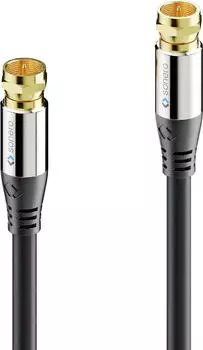Sonero Premium Sat Antennenkabel / Koaxialkabel, schwarz, 7,50m