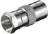 Goobay 11624 F-Stecker auf Koaxial Buchse Kupplung Adapter