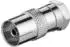 Goobay 11624 F-Stecker auf Koaxial Buchse Kupplung Adapter