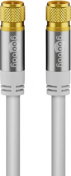 Goobay 70598 - Antennenanschlusskabel (F) (135 dB typ) 4x geschirmt, 1,0 m