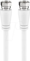 Goobay 58817 SAT Antennenkabel (class A+, >95 dB), 3x geschirmt, 3 m, Wei&szlig; -