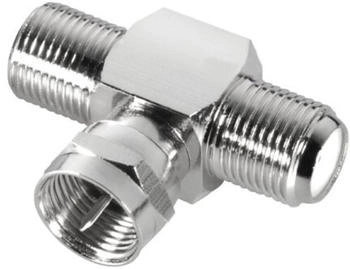 Transmedia F-Adapter T-St&uuml;ck 1x F-Stecker / 2x F-Kupplung (FF29S)