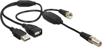 DeLock Antennenkabel mit Phantomspeisung 5V F-Buchse zu F-Stecker (13006)