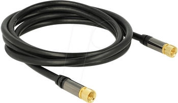 DeLock Antennen-/HF-Kabel F-Stecker männlich zu F-Stecker männlich 2 m schwarz (88919)