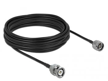 DeLock Antennenkabel N Stecker zu BNC Stecker LMR195 10 m Schwarz (90425)