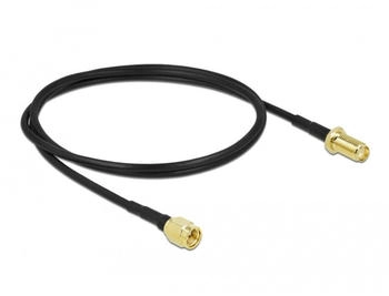 DeLock Antennenkabel SMA Stecker zu SMA Buchse LMR/CFD100 0,9 m low loss (90447)