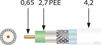 Televes Mini-Koaxialkabel SK0729plus 0,7/2,9/4,3 mm 2-fach geschirmt weiß (4144/SK0729PLUS)