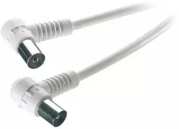 Vivanco Koax-Antennenkabel Winkelstecker 90° 90 dB weiß (48033)