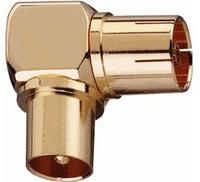 Oehlbach 4403, Oehlbach 4403 Koax-Winkeladapter vergoldet Anschl&uuml;sse: Koax-Stecker
