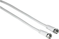 Hama - 00011898 - Koaxialkabel (3 M, F M, F M, Stecker/buchse, Nickel, Wei&szlig;)