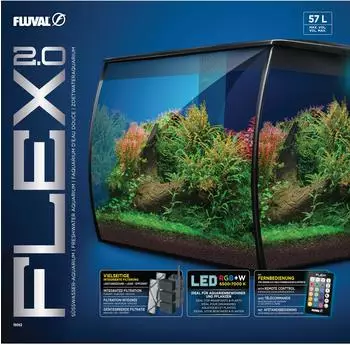 Fluval Flex 2.0 Aquarium-Set 57L schwarz (Flex 2.0)