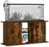 vidaXL Aquariumunterschrank 121x41x58cm, 4 Fächer, Holzwerkstoff Räuchereiche (833620)