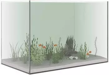 vidaXL Aquarium mit Stauraum, transparent, 60x35x40cm, Glas (42020385)