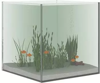 vidaXL Aquarium mit Stauraum, Glas, transparent, 30x30x30cm (42020380)
