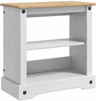 vidaXL Aquariumst&auml;nder Corona Kiefernholz massiv, wei&szlig;/braun, 60,5x30x60cm