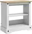 vidaXL Aquariumständer Corona Kiefernholz massiv, weiß/braun, 60,5x30x60cm