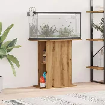 vidaXL Aquariumschrank Eiche Artisan 36x75x72,5cm Holzwerkstoff