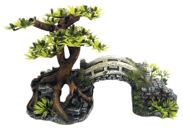 Nobby Aqua Ornaments Brücke mit Bonsai mit Pflanzen (28621)