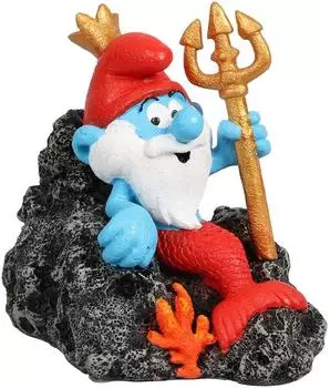 Aquadella Schlümpfe Papaschlumpf als Neptun