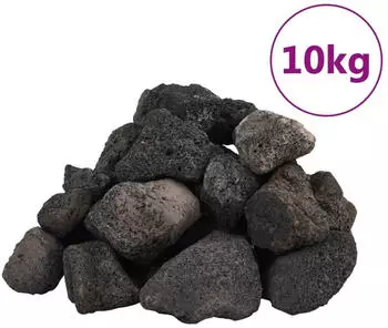 vidaXL Lavagranulat Schwarz 5-8 cm 10 kg