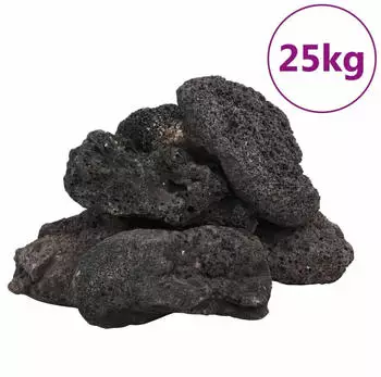 vidaXL Lavagranulat Schwarz 10-30 25 kg