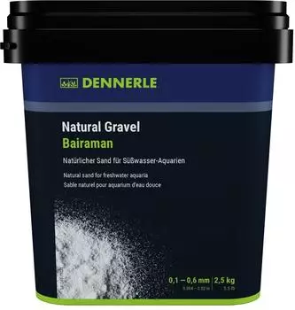 Dennerle Natural Gravel Bairaman 0,1-0,6 Millimeter 2,5 Kilogramm Aquarieneinrichtung