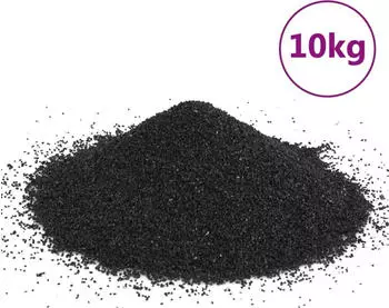 vidaXL Aquariensand 10 kg Schwarz 0,2-2 mm