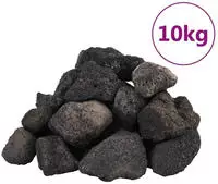 vidaXL Lavagranulat 10 kg Schwarz 5-8 cm