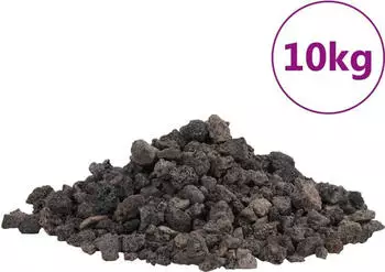 vidaXL Vulkangestein Schwarz 1-2 cm 10 kg