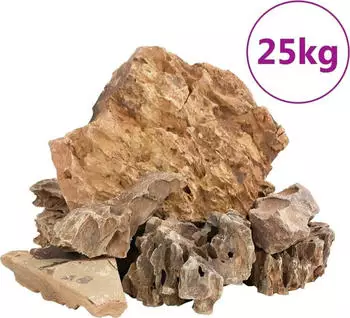 vidaXL Drachensteine 25 kg Braun 5-30 cm