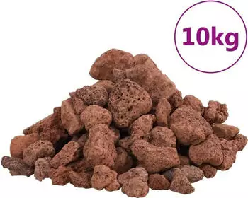 vidaXL Vulkangestein Rot 1-2 cm 10 kg