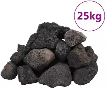 vidaXL Lavagranulat Schwarz 5-8 cm 25 kg