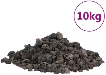 vidaXL Lavagranulat 10 kg Schwarz 1-2 cm
