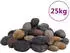 vidaXL Polierte Kiesel 25 kg Mehrfarbig 5-8 cm