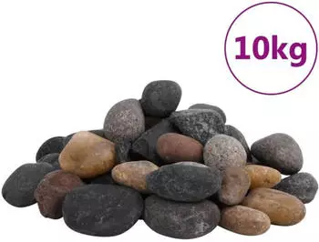 vidaXL Polierte Kiesel 10 kg Mehrfarbig 5-8 cm