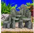 Relaxdays Aquarium Deko Fels Polyresin Graugrün Mit Höhlen 21 cm x 24 cm x 14 cm 970 g
