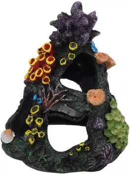 Relaxdays Aquariumdeko Korallenriff Polyresin Bunt 15 cm x 12 cm x 12 cm 0,22 kg