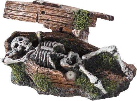 EBI Sarg mit Skelett (14,5 x 9 x 7 cm)