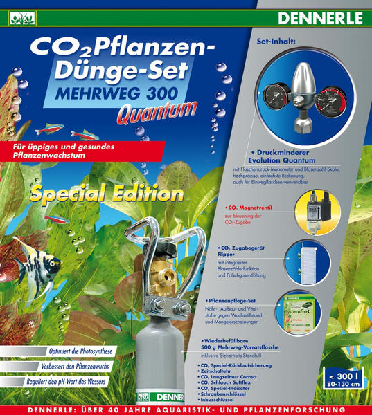 Dennerle CO2 Pflanzen-Dünge-Set MEHRWEG 300 Quantum Special Edition