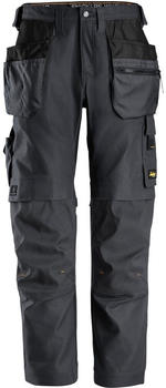 Snickers Workwear AllroundWork Canvas+ Stretch Hose mit Holstertaschen Stahlgrau
