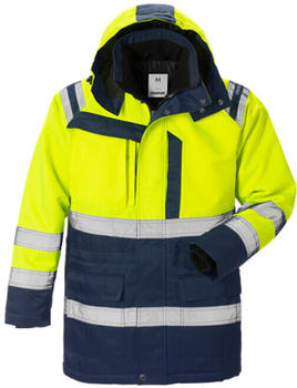 Fristads Warnschutz-Jacke High Vis Winterparka Kl. 3 4042 PP Warnschutz-Gelb/Marine