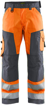 Blakläder High Vis Arbeitshose ohne Nageltaschen High Vis 1566 1811 orange/marineblau